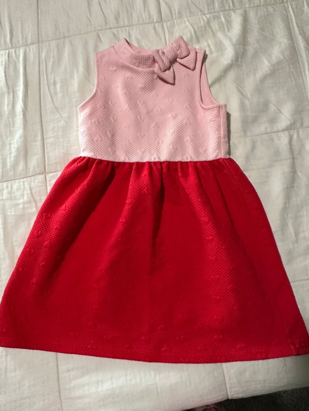 Colorblocked Quilted Heart Dress